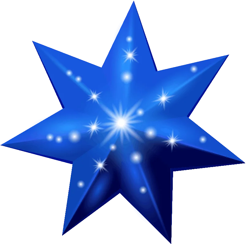 a small blue star